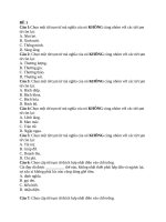 Đề 1  ( tháng 1)