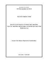 Quản lý xây dựng văn hoá nhà trường tại các trường trung học cơ sở huyện chư păh tỉnh gia lai