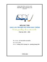 Bài thi an toàn giao thông thcs quảng cát