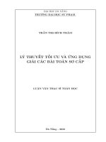 Lý thuyết tối Ưu và Ứng dụng giải các bài toán sơ cấp
