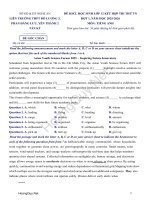 De va hdg de thi thu tn thpt mon anh lien truong nghe an lan 1 nam 2026