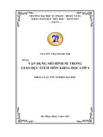 Vận dụng mô hình 5e trong giáo dục stem môn khoa học lớp 4