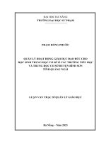 Quản lý hoạt Động giáo dục Đạo Đức cho học sinh trung học cơ sở Ở các trường tiểu học và trung học cơ sở huyện bình sơn tỉnh quảng ngãi