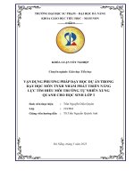 Vận dụng phương pháp dạy học dự Án trong dạy học môn tnxh nhằm phát triển năng lực tìm hiểu môi trường tự nhiên xung quanh cho học sinh lớp 3