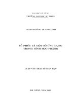 Số phức và một số Ứng dụng trong hình phẳng