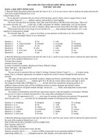 Đề cương Ôn tập cuối kì i môn tiếng anh lớp 12