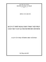 Quản lý thiết bị dạy học Ở học viện phật giáo việt nam tại thành phố hồ chí minh