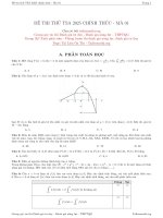 Đề thi thử tsa 2025 chính thức hust   mã 01