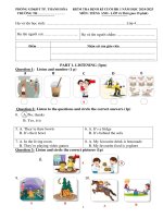 Đề tiếng anh lớp 4   wonderful