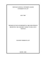 00051001043 the role of non governmental organizations in promoting the children’s right to health in vietnam