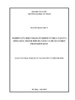 Nghiên cứu hiện trạng Ô nhiễm vi nhựa tại cửa sông hàn, thành phố Đà nẵng và Đề xuất biện pháp kiểm soát