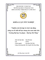 Nghiên cứu bài tập trò chơi vận Động nâng cao tố chất thể lực chung cho nam sinh viên trường Đại học sư phạm – Đại học Đà nẵng