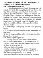 Đáp án Đề cương ck 1  Địa 10 (1)