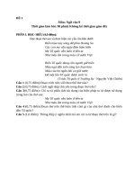 Đề Đọc hiểu gửi hs