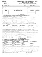 Tiếng anh 8 hk1 (Đã sửa)   copy