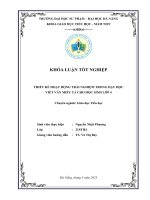 Thiết kế hoạt Động trải nghiệm trong dạy học viết văn miêu tả cho học sinh lớp 4