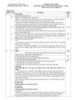 Đáp Án Đề cuối kì 1 lớp 10