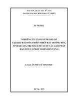 01050005801 noidung nghiên cứu lâm sản ngoài gỗ tại khu bảo tồn thiên nhiên bắc hướng hóa, tỉnh quảng trị nhằm Đề xuất các giải pháp bảo tồn và phát triển bền vững