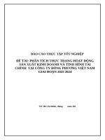 Phân tích thực trạng hoạt Động sản xuất kinh doanh và tình hình tài chính tại công ty Đông phương việt nam giai Đoạn 2023 2024