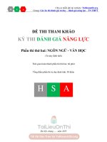 Đề vip 20   thi thử hsa 2025 form mới   môn ngôn ngữ văn học   hs