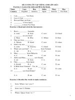 Đề cương Ôn tập lớp 4 kì 1