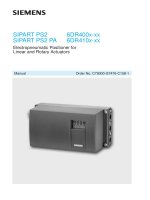 Sipart ps2, ps2 pa electropneumatic positioner for linear and rotary actuators manual