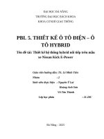 Thiết kế Ô tô Điện – Ô tô hybrid tên Đề tài thiết kế hệ thống hybrid nối tiếp trên mẫu xe nissan kick e power