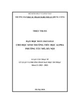 Dạy học Đàn ukulele cho học sinh trường tiểu học alpha phường tây mỗ, hà nội