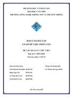 Báo cáo bài tập cơ sở dữ liệu phân tán Đề tài quản lý thư viện