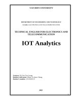 Technical english for electronics and telecommunication  iot analytics