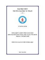 Tóm tắt tổng hợp và biến tính nano oxit kim loại bán dẫn loại p (nio, co3o4) Ứng dụng trong cảm biến khí