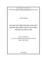 Dạy học kèn phím cho học sinh lớp 4 trường phổ thông liên cấp olympia, phường Đại mỗ, hà nội