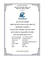 Chuyên Đề tìm hiểu phương thức bảo vệ rơ le trạm biến Áp 220kv nhà máy Điện gió savan 1