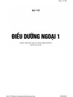 ĐIỀU DƯỠNG NGOẠI TẬP 1 - BỘ Y TẾ