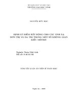 Tóm tắt Định lý Điểm bất Động cho Ánh xạ Đơn trị và Đa trị trong một số không gian kiểu mêtric