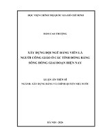 Xây dựng Đội ngũ Đảng viên là ngƣời công giáo Ở các tỉnh Đồng bằng sông hồng giai Đoạn hiện nay