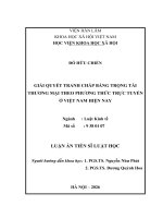 Giải quyết tranh chấp bằng trọng tài thương mại theo phương thức trực tuyến Ở việt nam hiện nay