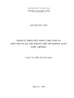 Định lý Điểm bất Động cho Ánh xạ Đơn trị và Đa trị trong một số không gian kiểu mêtric