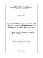 Tóm tắt phân tích, Đánh giá sự suy giảm khả năng chịu tải và tuổi thọ của kết cấu nhịp cầu dầm bê tông cốt thép Đang khai thác