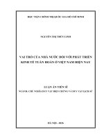 Vai trò của nhà nước Đối với phát triển kinh tế tuần hoàn Ở việt nam hiện nay