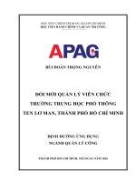 Đổi mới quản lý viên chức trường trung học phổ thông ten lơ man, thành phố hồ chí minh