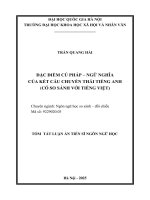 02050008000 tom tat Đặc Điểm cú pháp ngữ nghĩa của kết cấu chuyển thái tiếng anh (có so sánh với tiếng việt)