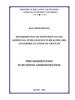 Determinants of intention to use artificial intelligence in healthcare an empirical study in vietnam