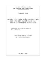 00050014550Tt một số phương pháp cải tiến cho bài toán chia sẻ phương tiện Đi lại dựa trên khai phá dữ liệu không gian thời gian