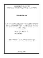 02050007971 Tom Tat Xây Dựng Và Cải Tạo Hệ Thống Thoát Nước Ở Tokyo Thời Kỳ Tăng Trưởng Kinh Tế Cao (1953 - 1973).Pdf