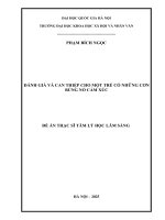 02050008012 noi dung Đánh giá và can thiệp tâm lý cho một trẻ có những cơn bùng nổ cảm xúc