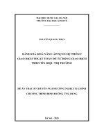 00050014275 nội dung Đánh giá khả năng Áp dụng hệ thống giao dịch thuật toán Để tự Động giao dịch theo tín hiệu thị trường