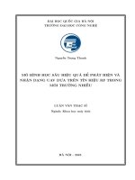 00050014511 mô hình học sâu hiệu quả Để phát hiện và nhận dạng uav dựa trên tín hiệu rf trong môi trường nhiễu