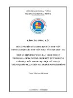 Đề tài nghiên cứu khoa học: Một số biện pháp sáng tạo nghệ thuật thông qua sử dụng trò chơi điện tử ứng dụng giáo dục hoá trong dạy học mĩ thuật trên địa bàn quận Kiến An, thành phố Hải Phòng