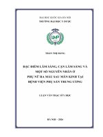 00050014380 Nội Dung Đặc Điểm Lâm Sàng, Cận Lâm Sàng Và Một Số Nguyên Nhân Ở Phụ Nữ Ra Máu Sau Mãn Kinh Tại Bệnh Viện Phụ Sản Trung Ương.Pdf